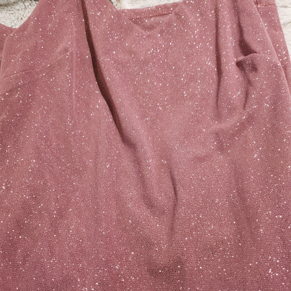 New Elegant Pink Glitter Dress - Picture 3 of 4